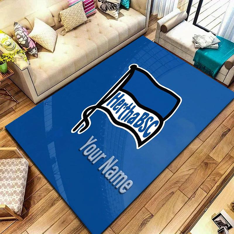 Hertha BSC Custom Name Carpet Rug for Living Room Bedroom Home Sofa Decoration,Kids Play Non-slip Floor Mat