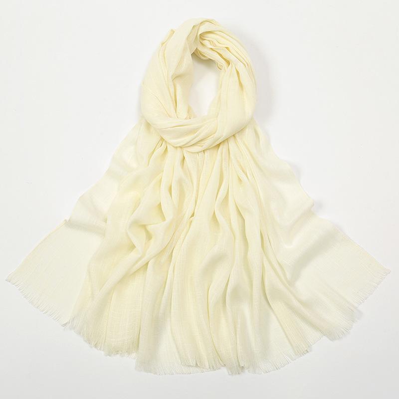New Hot-selling Bamboo Cotton Solid Color Long Towel, Boutique Breathable Women's Versatile Bag Head Soft Scarf