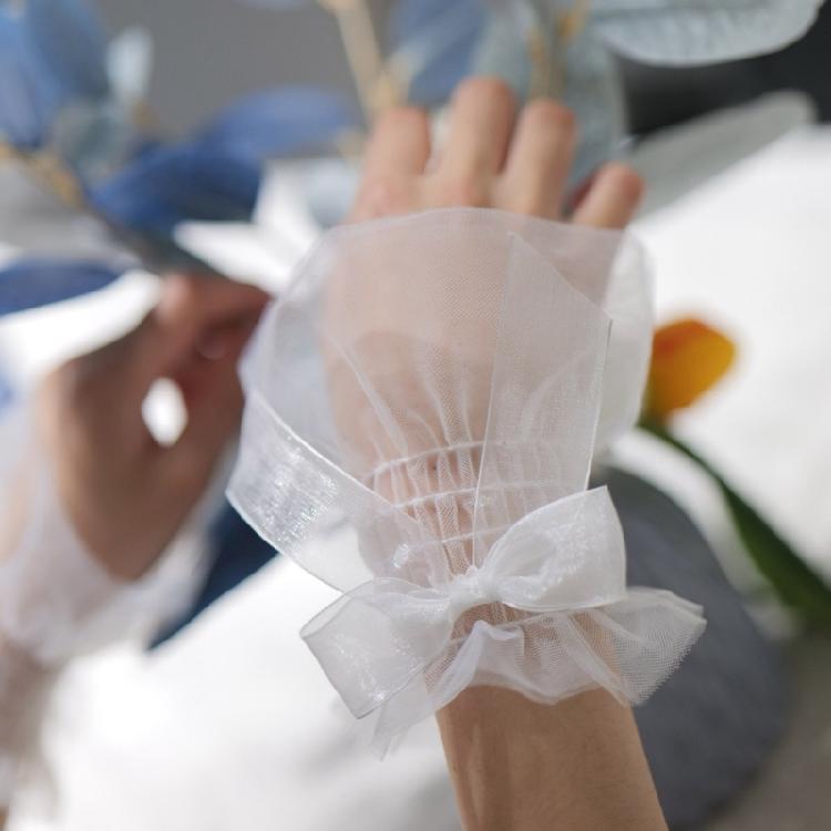 Damen Schleife Ausgestellte Falsche Ärmel Abnehmbare Falsche Manschetten Handgelenk Falsche Ärmel