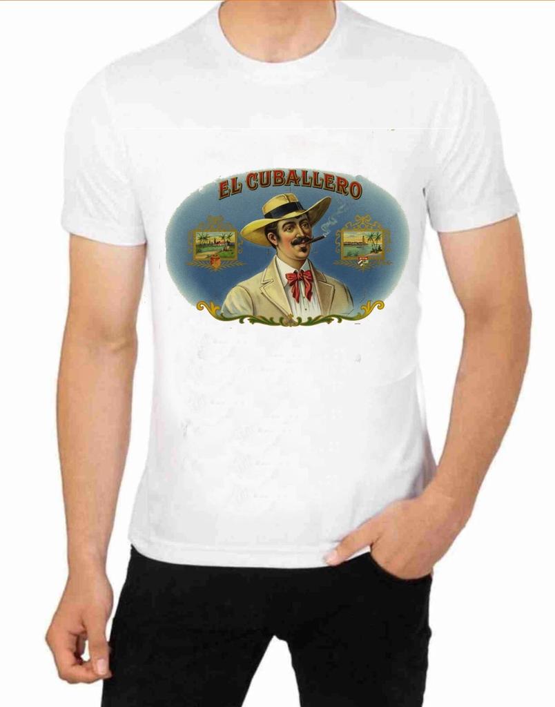 El Cuballero Cigar Label Art T-Shirt Vintage late 1890s Cigar Box Labels