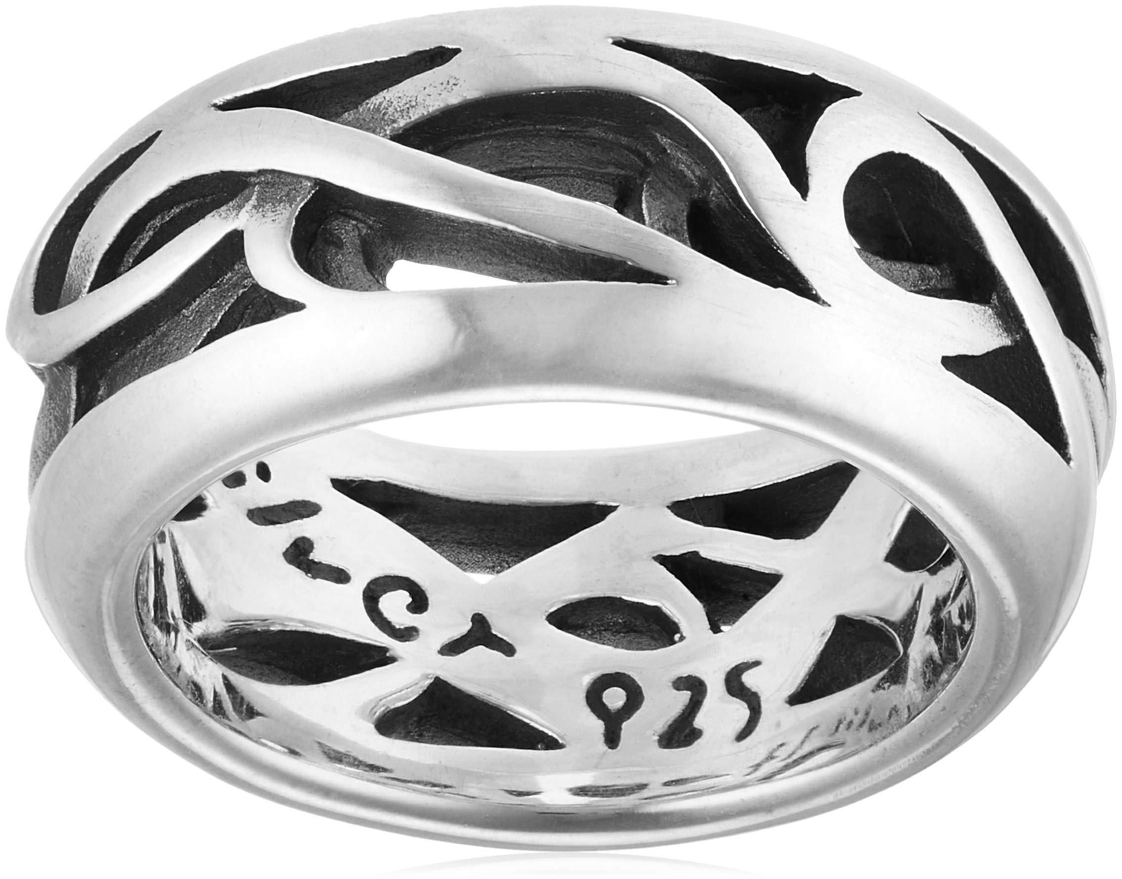 

FREE STYLE Arabesque Openwork Серебряное кольцо черного цвета, японский размер 21 [Free Style] Мужское FSR559-B