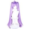 LAOBAO Manaka Laala Cosplay Wig, Twin Tails, Purple Hair, Costume Accessory, Heat Resistant, Party, Costume Party, Festival, Event (Manaka Laala)