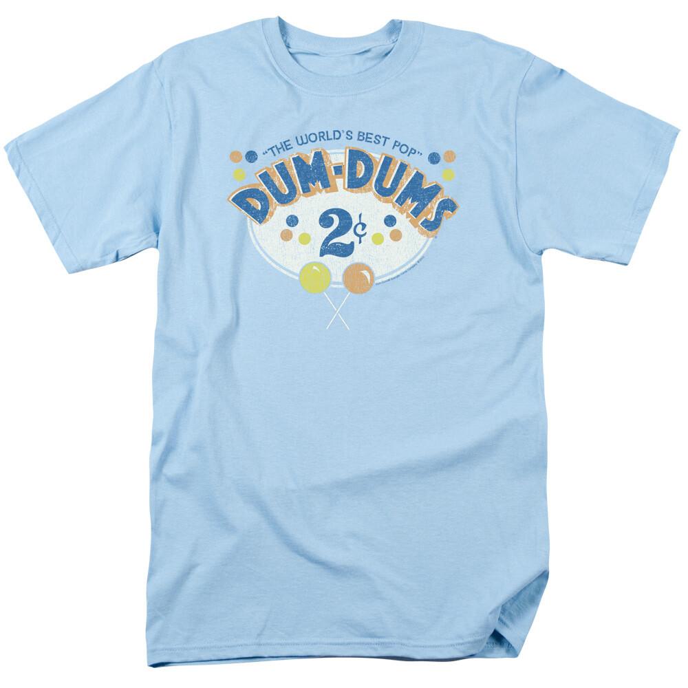 Dum-Dums 2 Cents T Shirt Mens Licensed Sucker Lollipop Candy Light Blue XXXL