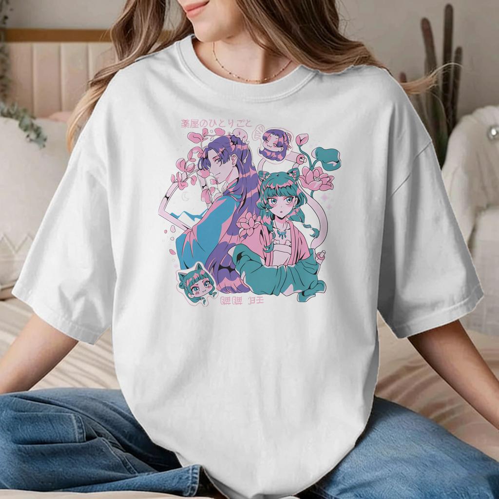 The Apothecary Diaries Maomao And Jinshi Unisex Unisex T Shirt Tee Shirt Round Neck Tshirts Pure Cotton New Arrival Clothing