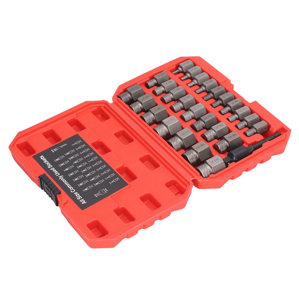 27-teiliges Schraubenausdreher Sechskant Werkzeugsatz zum Entfernen abgebrochener Schrauben für Reparatur und Wartung