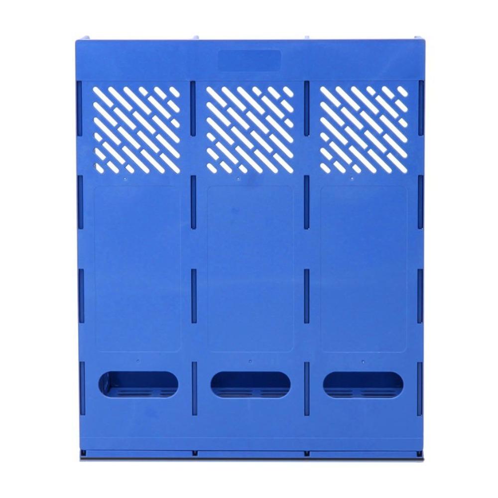 3 Compartments Magazine Holder PP Document Holder Versatile File Sorter Bookshelf