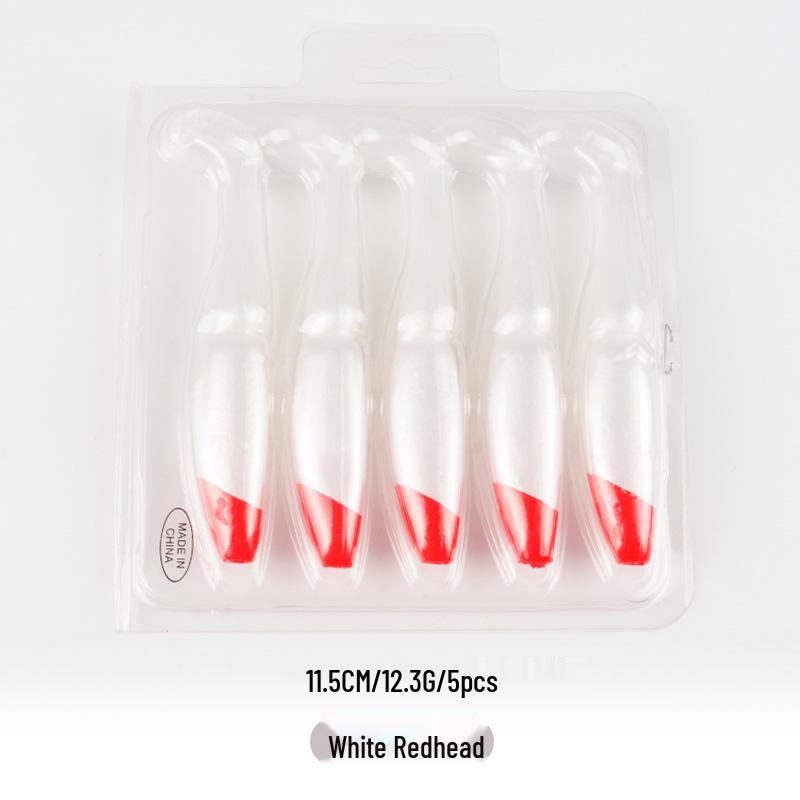 Locken: Zweiteiliger T-Schwanz Softbait für Mandarinfische, Kunstwurm mit hoher Dichte zum Meeresangeln.