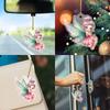 Flower Joyful Acrylic Fairy Car Charm Decorative Pendant For Bright And Cheerful Interiors