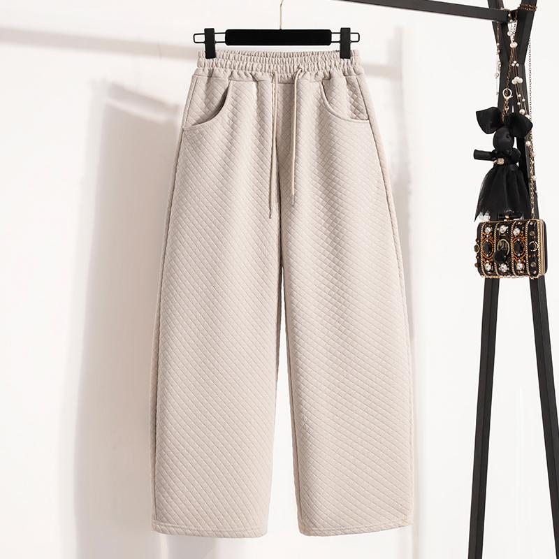 DIMANAF 2025 Herbst Winter Übergröße Damen Hose Damen Lange Hose Übergroß Locker Lässig Unterteile Dick