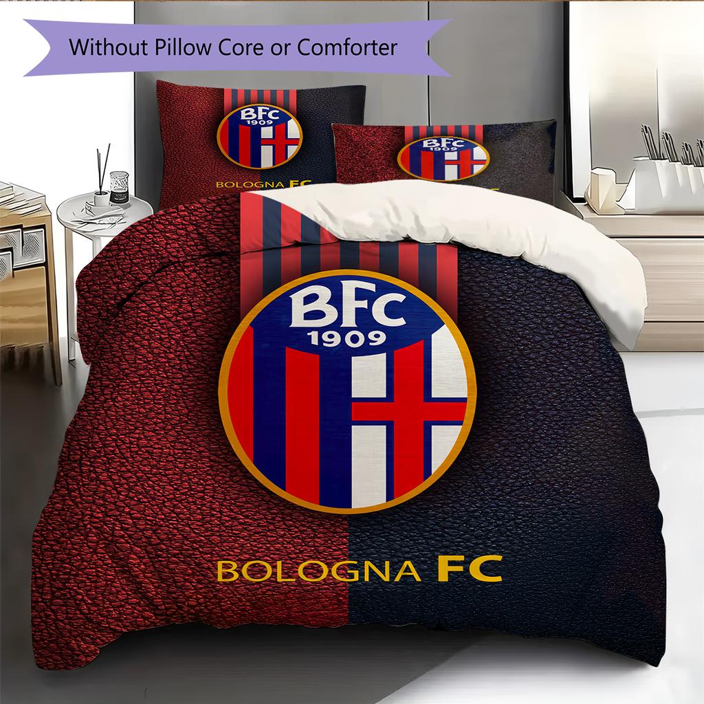 Bologna FC 1909 Pattern Bedding Home Decoration Birthday & Festival Gift (1 * duvet cover + 2 * pillowcase, without core)