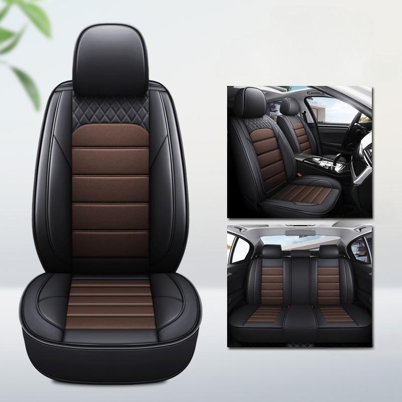 Universal Car Seat Cushion, Full-Coverage Car Seat Cover, Wear-Resistant Faux Leather Car Seat Cover, 5-Seater Car Cushion