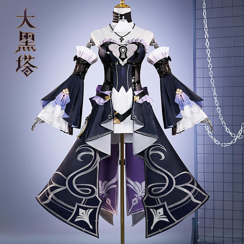 Fog city animation big black tower cos clothing collapse star dome railway game black tower cosplay clothing two-dimensional full set