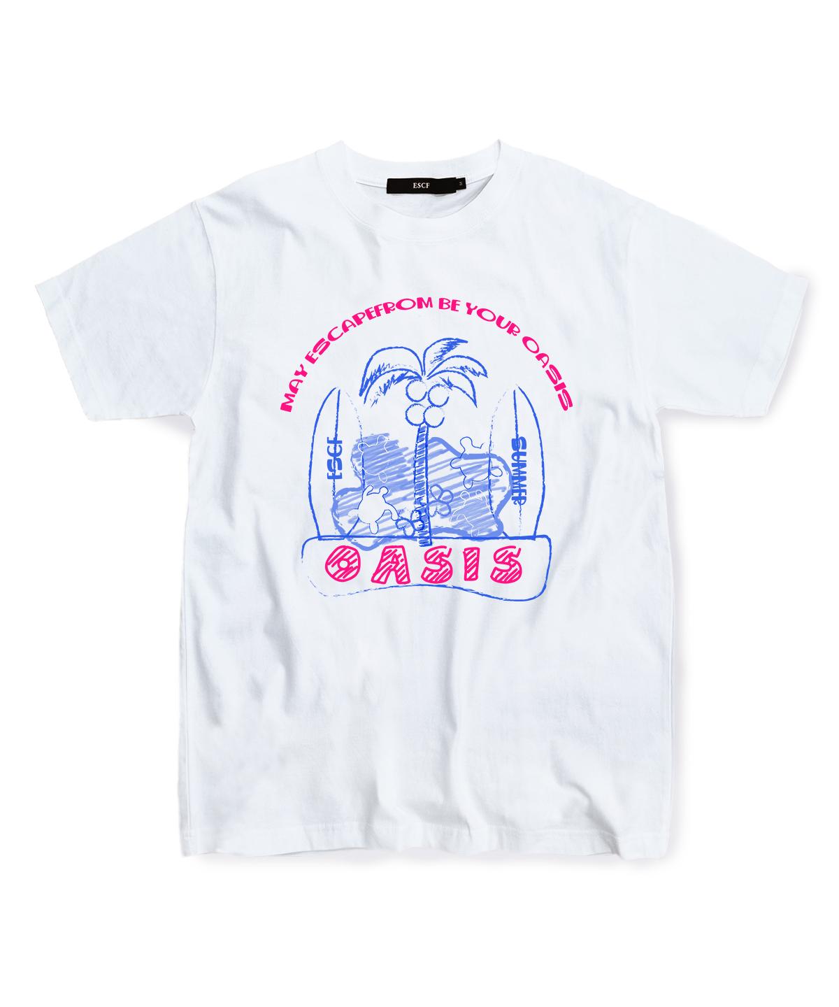 Escape From Pink Blue Escf Oasis T-Shirt White L