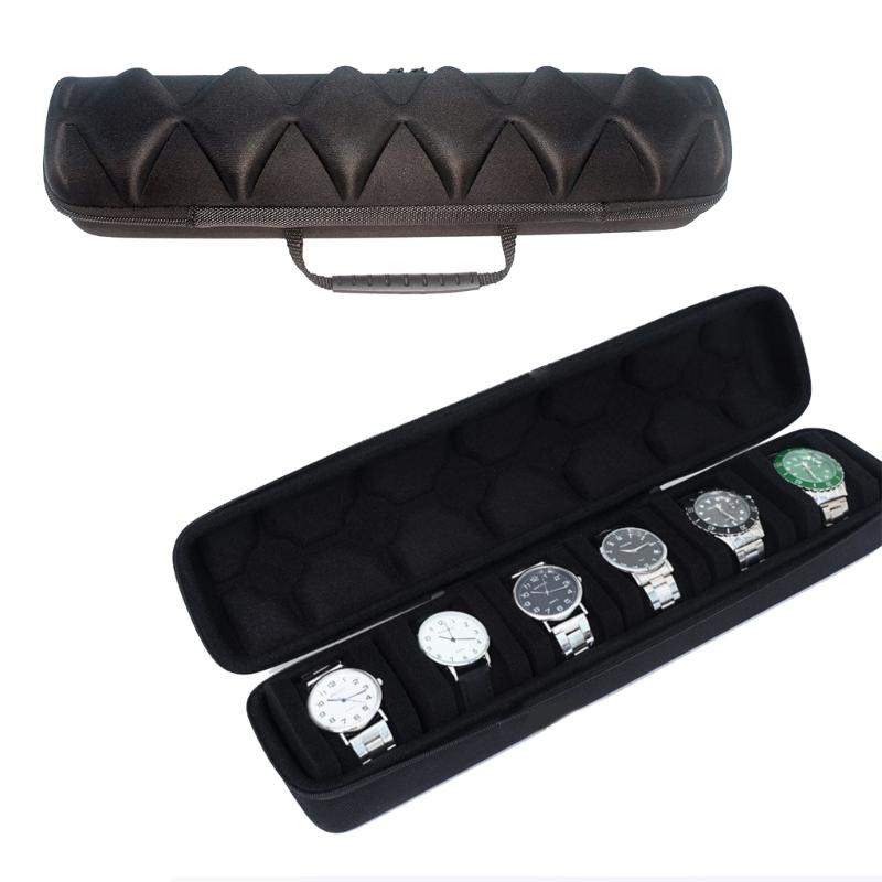 Watch Roll Travel for Case Organizer for 6 Slot Watches Storage for Case Display Portable Holder Bag for Trave Backpack