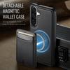 For Samsung Galaxy A36 5G Magnetic Case JEEHOOD J10 Leather Back Phone Cover with Detachable Card Holder Kickstand