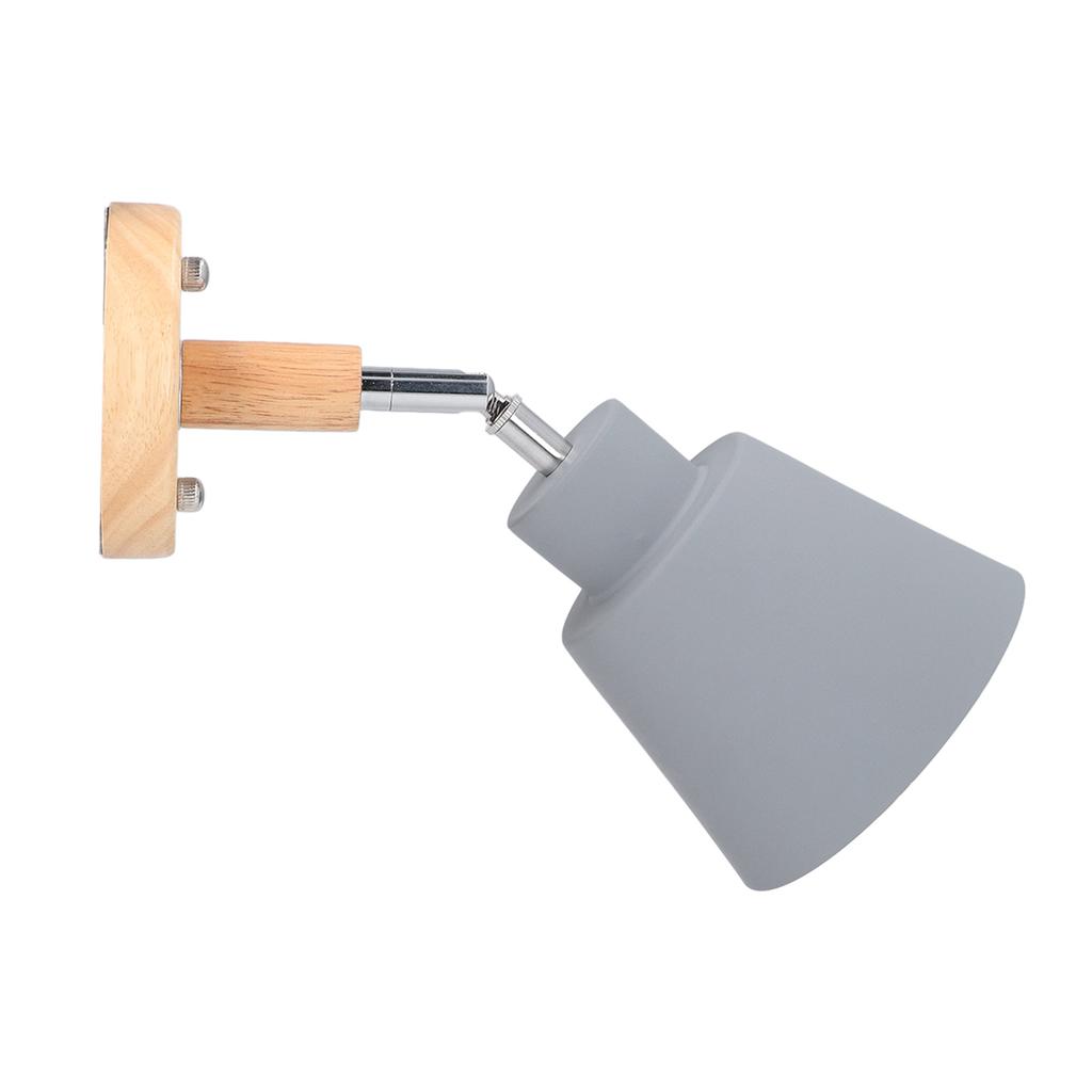 Wall Sconces Modern Minimalist Style Wood Art Decorative Grey Wall Light with Plug Switch for Bar