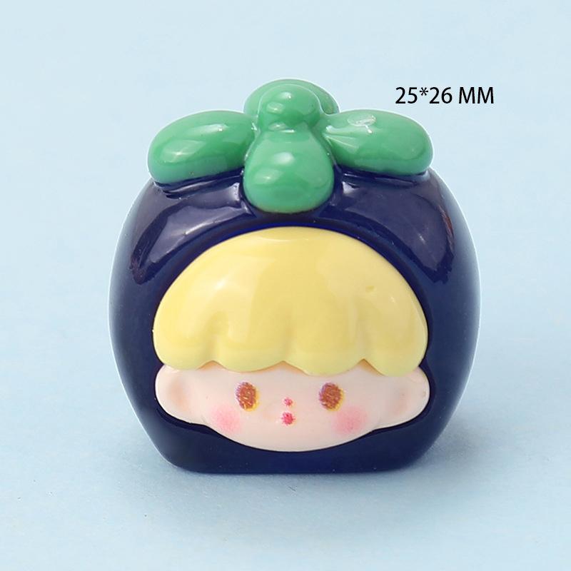 Resin Cartoon Luminous Three-Dimensional Fruit Diy Jewelry Accessories Keychain Car Pendant Handmade Materials