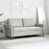 Vidaxl Sofa 2-Osobowa, Jasnoszara, 140 Cm, Tapicerowana Aksamitem