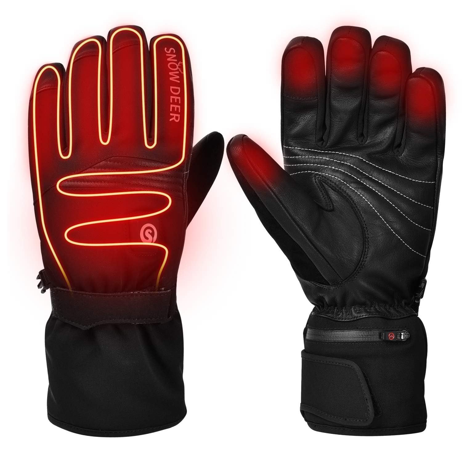 

Heated Electric Heated for and Other Outdoor Warm Hand Winter Waterproof and Cold Weather Gloves, Unisex, Rechargeable, Gloves, Skiing, Motorcycles,