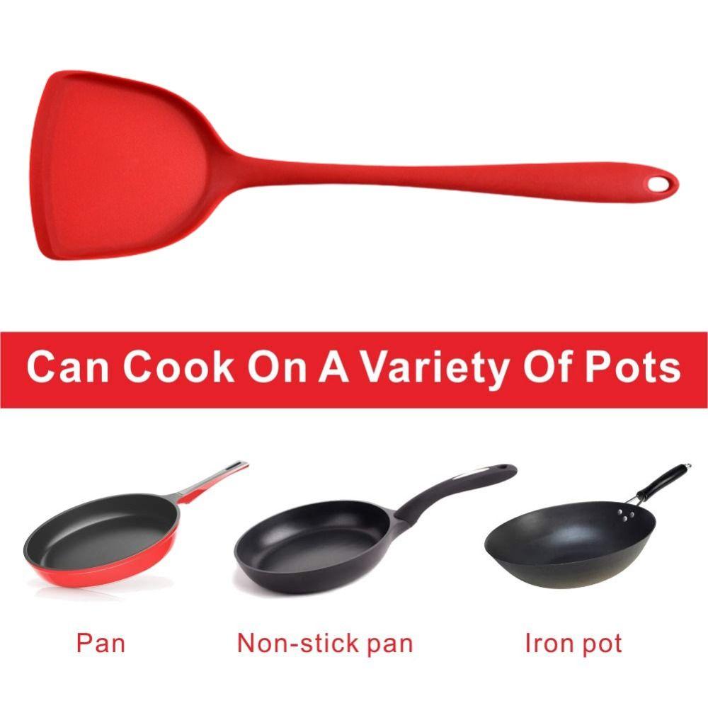 Silicone Stir Fry Turner Nonstick Cooking Shovel Asian Kitchen Utensil  Cooking
