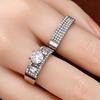 Luxury Fashion Elegant Crystal Female Zircon Wedding Ring Set Fashion  Color Simple Accessories Jewelry Rings For Woman