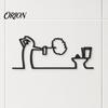 Wall Art Funny Bathroom Sign, 3D Printed Minimalist Line Toilet Living Room Art, Black Modern Home Decor for Washroom Sign