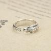 Niche Simple Fish Shaped Ring Distressed Gold Vintage Adjustable Ring Silver Alloy Retro Open Ring Unisex