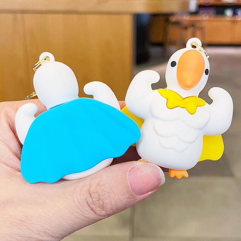 Goose Cartoon Adorable Keychain Cute Car Key Ring Couple Backpack Accessory Gifts Small