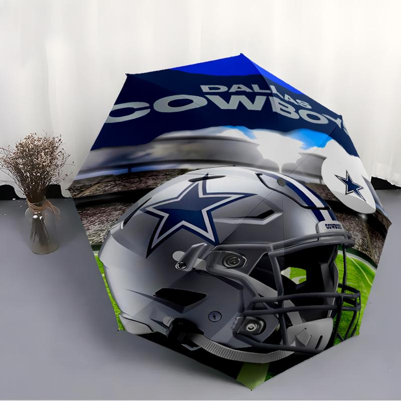 Printed Dallas Cowboys Folding Umbrella,Outdoor,Leisure,And Travel Umbrella,Durable Umbrella Fabric,Birthday And Holiday Gift