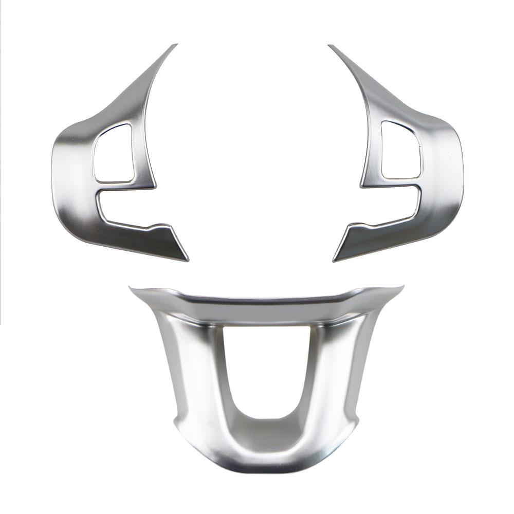 

3 шт. Хромированные накладки на руль автомобиля, декоративные накладки, стикер для Peugeot 208 GTI 2008 308 2014 - 2017, аксессуары matte silver