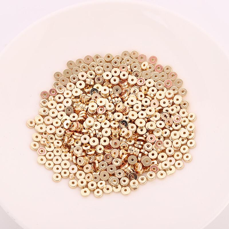 

Круглые бусины CCB ручной работы для изготовления украшений - разделительные бусины, браслеты, ожерелья 5mm KC Gold, Pack of 1000