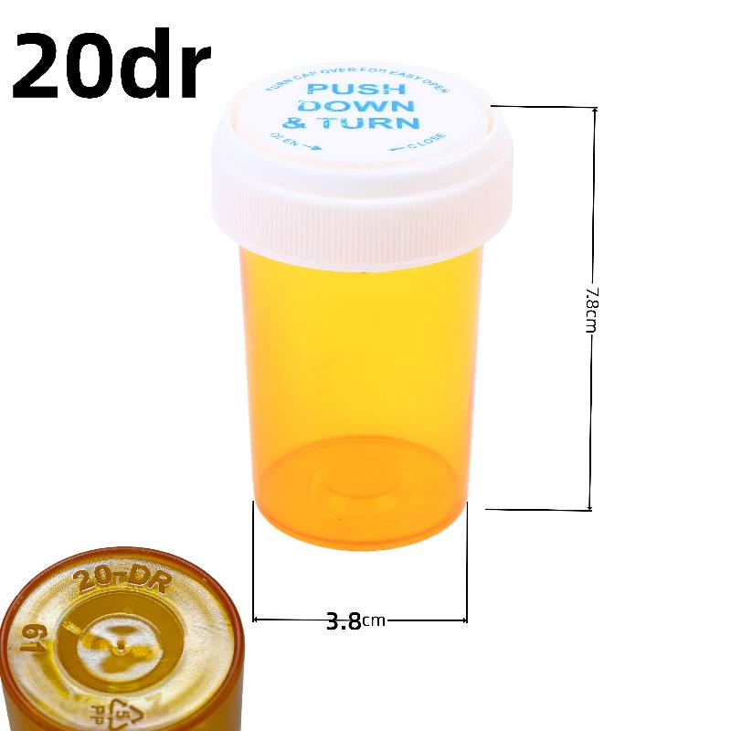 5/10/20 szt. Farmaceutyczny pojemnik odporny na dzieci, ale łatwy do otwarcia, Pusta plastikowa butelka z zakrętką dwustronną
