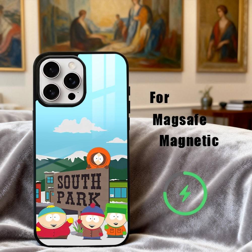 C-Cartoon S-South-H P-Park-S Phone Case For iPhone17,16,15,14,13,12,11 Plus,Pro Max Magnetic For Magsafe Wireless Charging