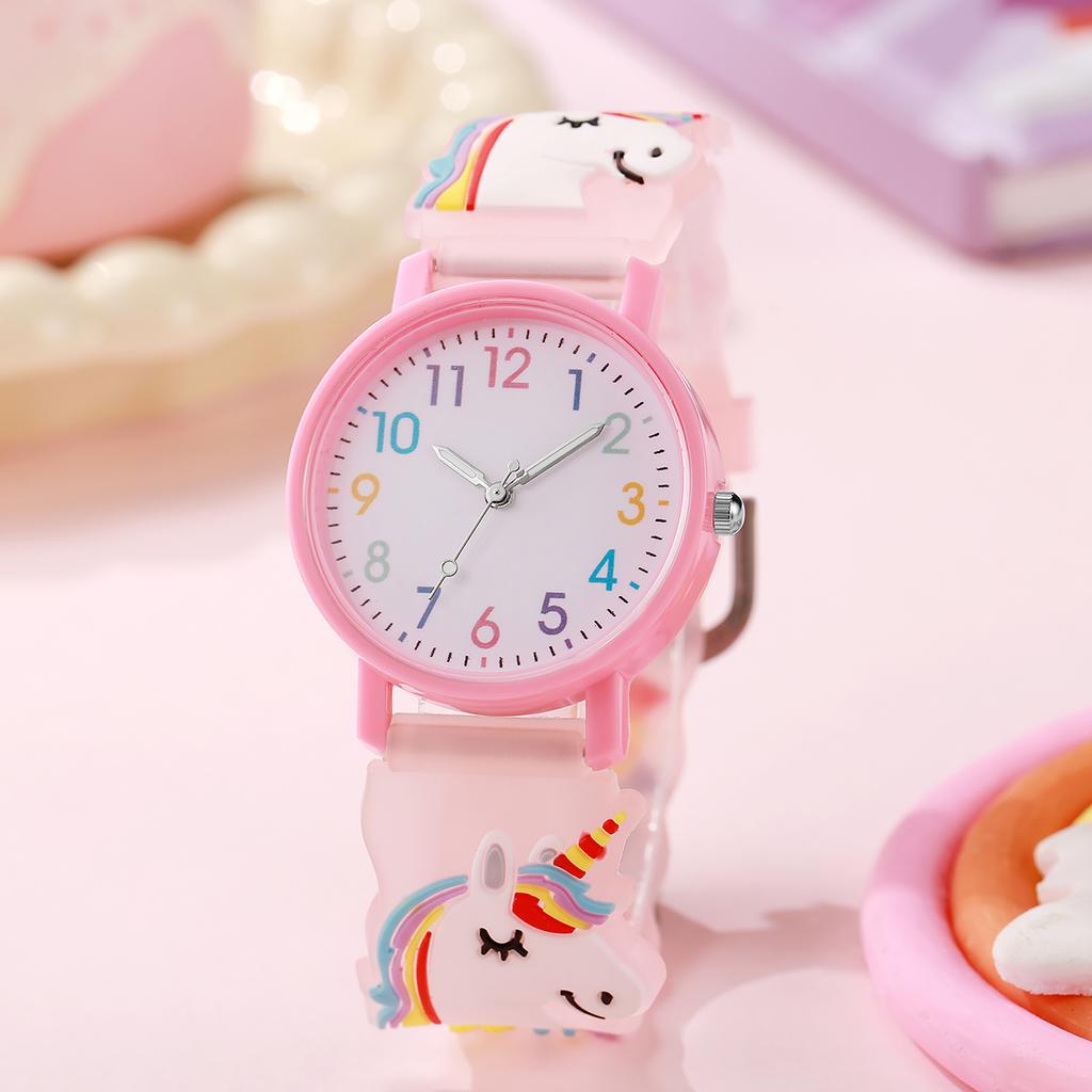 Adorable Candy Unicorn Kids' Watch with Colorful Dial, Ideal for Daily School Use, Birthday and Christmas Gifts