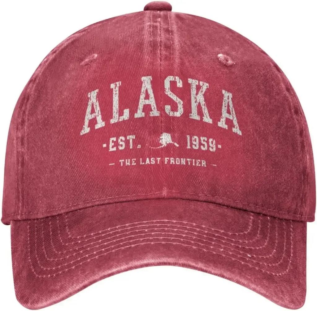 Alaska Est Baseball Cap Unisex Sun Washed Dad Cowboy Trucker Hat