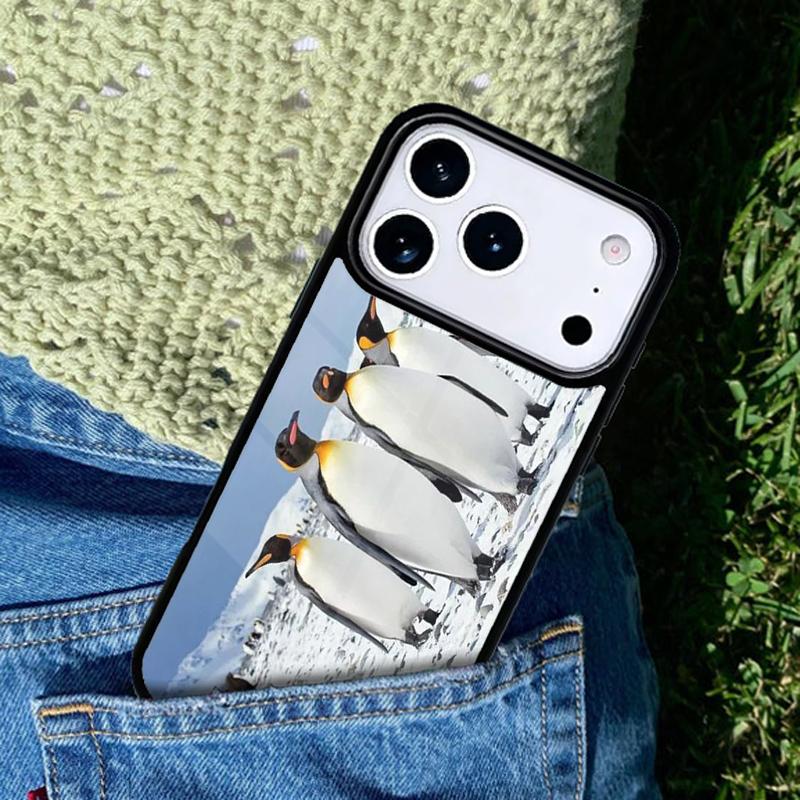 Zoo Animals 1 Penguins Phone Case For iPhone 17 AIR 16 Pro Max 15 14 Pro 11 12 13 Shockproof Silicone Cover