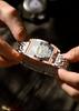 Men's Waterproof Luminous Tourbillon Leather Watch with Fashionable Motorcycle Gear Design