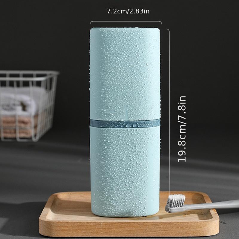 1pc Portable Multifunctional Travel Toothbrush Holder Case - Compact Storage Box for Mouthwash, Toothbrush, and Accessories