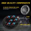 200W 7 Inches LED Headlights Halo Angle Eye Hi/Lo Beam DRL for Jeep Wrangler