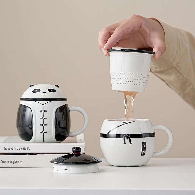 Panda Hero Tea Infuser Ceramic Mug Standard