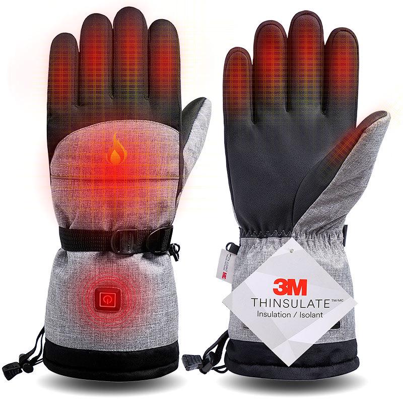 Waterproof Heated Winter Gloves for Outdoor Sports & Motorcycling