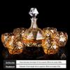Flavinmci Diamond Gold Crystal Whiskey Decanter Set