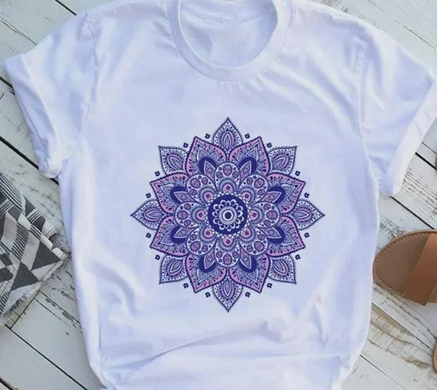 

2025 Floral Print Women s Summer Short Sleeve Top M
