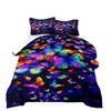 Butterfly Print Comforter Set - 3 Piece Set - Colorful Butterfly Design - Microfiber Comforter Cover