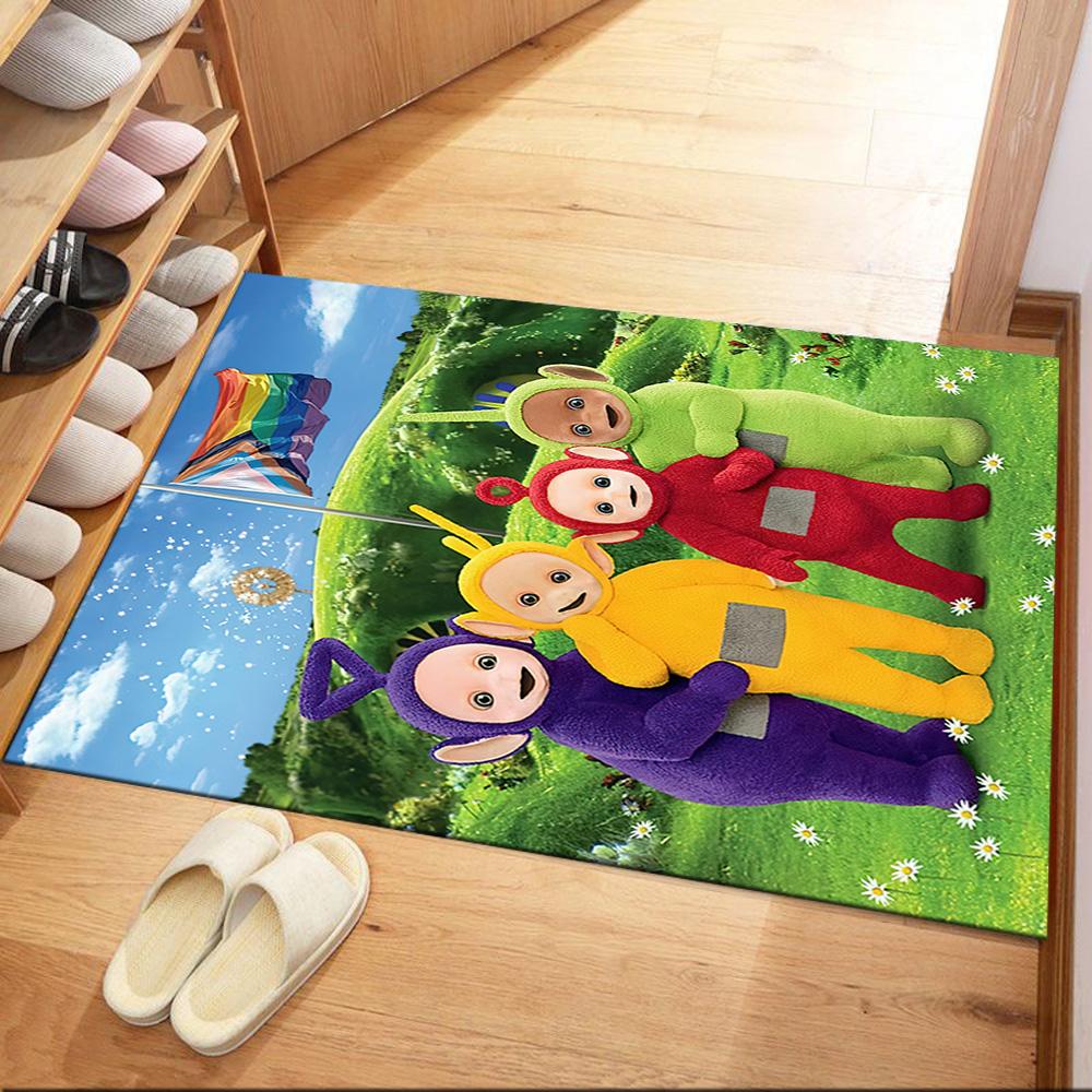 Teletubbies Rainbow Flag Square Rugs Are a Great Choice for Living Rooms, Bedrooms, Home Décor, and As Gifts.