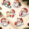 Decorative Labels for Greeting Cards 45Pcs Christmas Santa Sticker Set, Cartoon DIY Handwrite Label Decals Gift Tags, Stickers Party Favor Craft