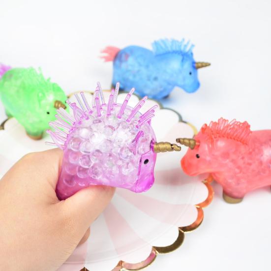 Einhorn Stressball Weiches Quetschspielzeug Sensorisches Wasserkugelspielzeug Stressabbau-Ball für Kinder Jungen Mädchen