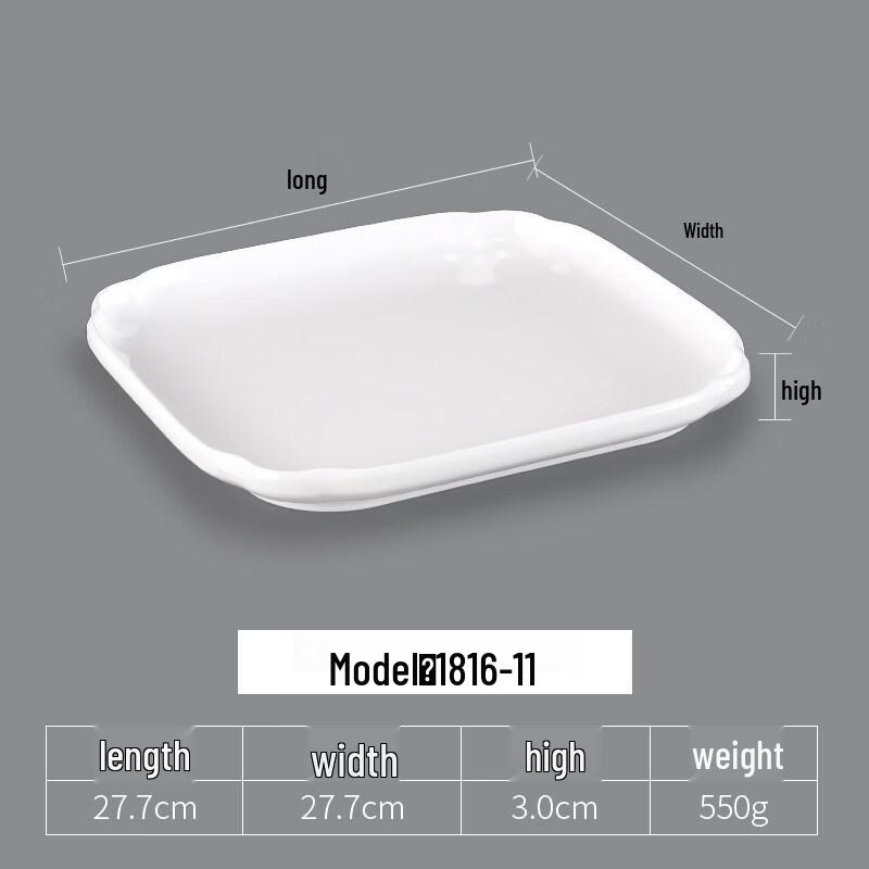 White Melamine 3-Compartment Boat-Shaped Dumpling Plates (5-Pack)