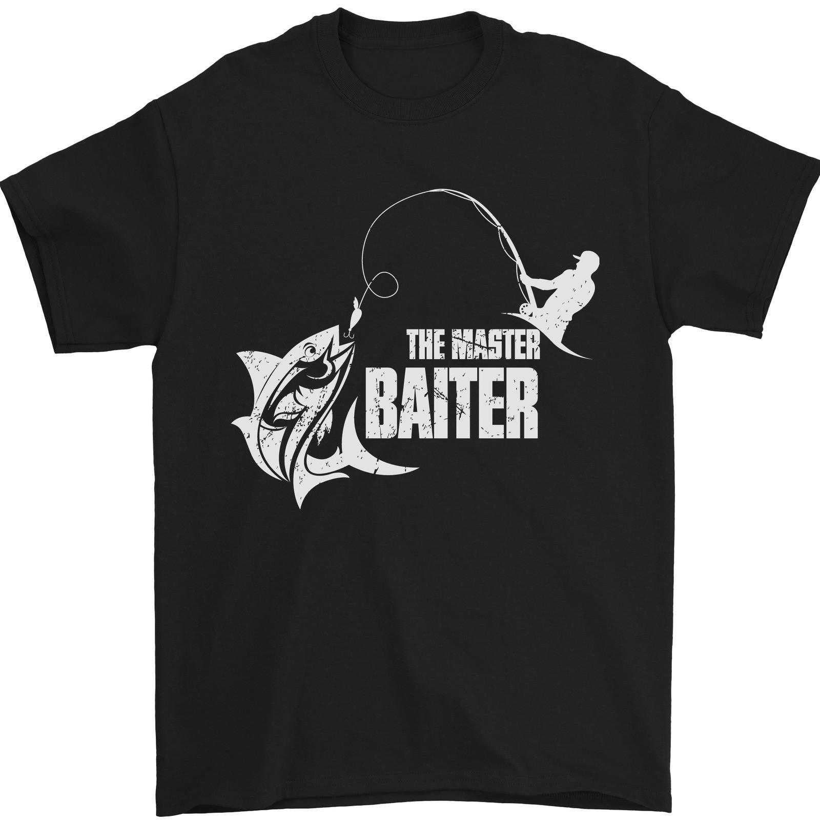 Fishing the Master Baiter Funny Fisherman Mens T-Shirt 100% Cotton L