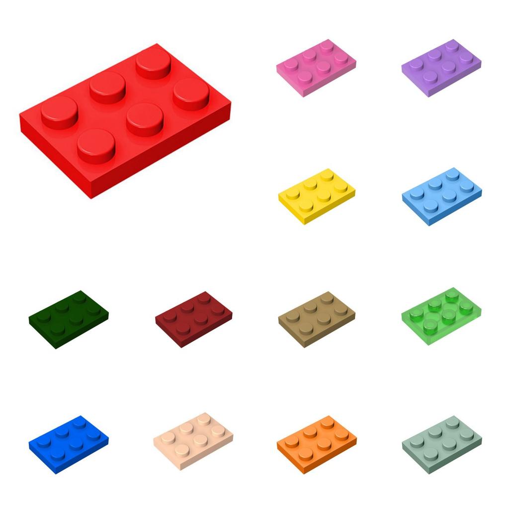 50 pezzi 3021 Mattoncino Piatto 2x3 Punti Giocattoli Per Edifici Tecnici Blocchi Giocattoli Per Bambini Compatibile Educativo Creativo Fai da Te MOC